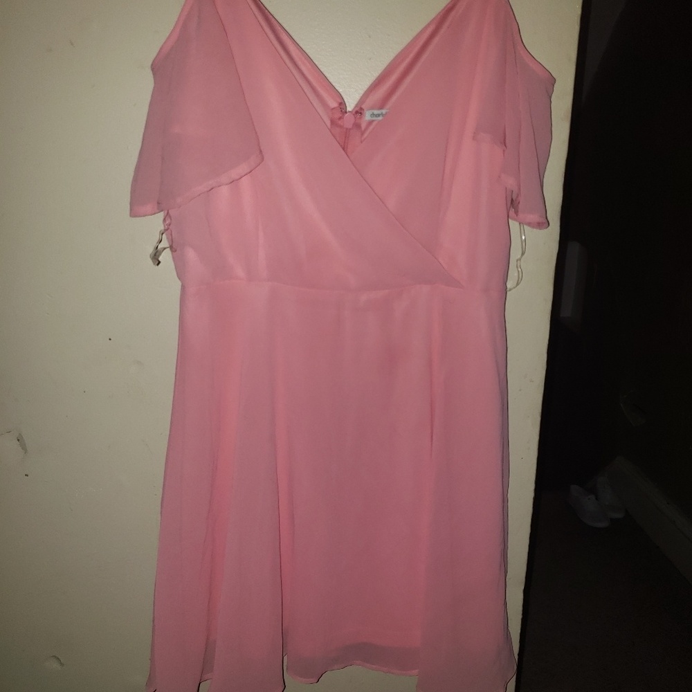 Sheer dress off shoulder